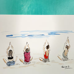 Aquarelle Yoga girls 2
