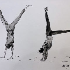 Aquarelle Yoga girls