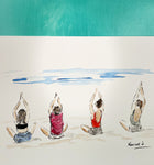 Aquarelle Yoga girls 2