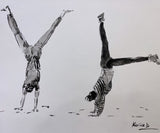 Aquarelle Yoga girls