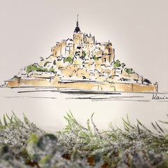 Aquarelle  « Le Mont Saint-Michel »