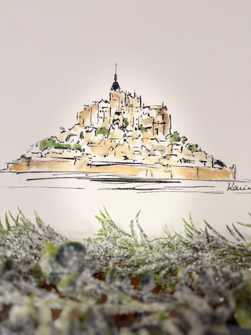 Aquarelle  « Le Mont Saint-Michel »