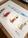 Aquarelle Yoga girls 2