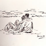 Aquarelle  " Toi et moi "
