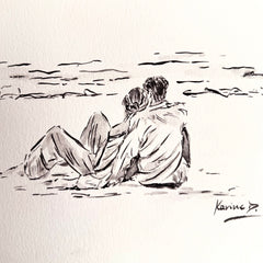 Aquarelle  " Toi et moi "