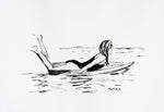 Aquarelle “Surfeuse”